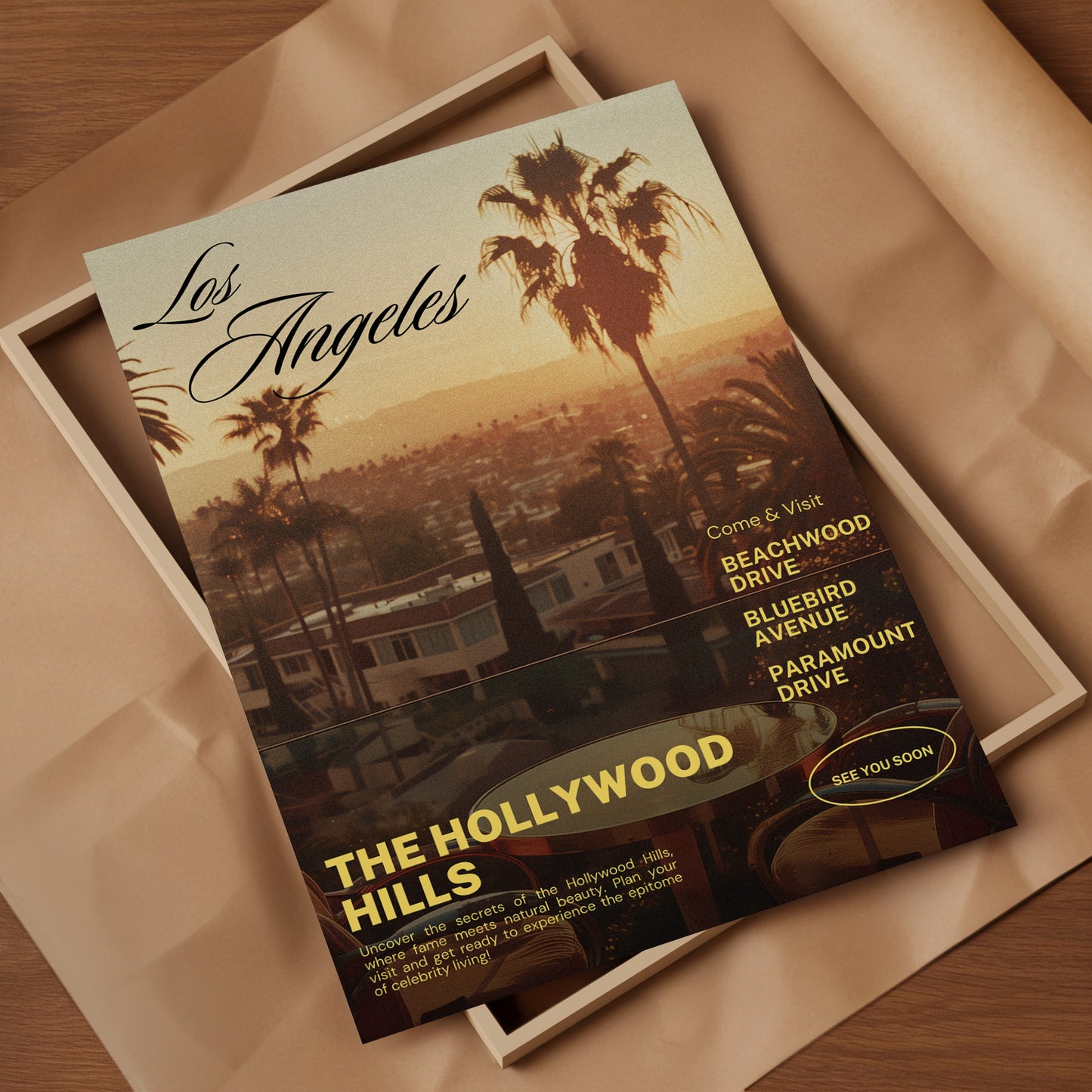 Los Angeles Poster - Hollywood Hills