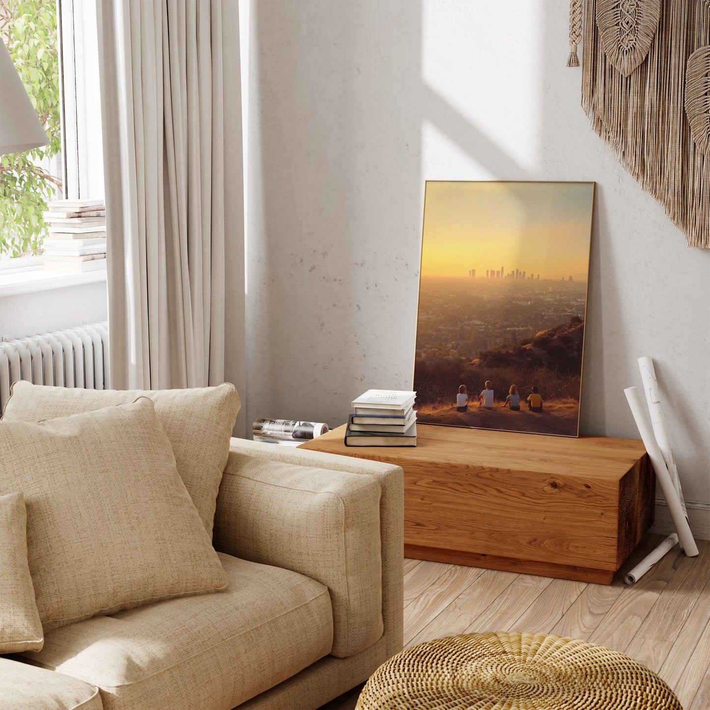 Los Angeles poster - Hollywood hills view