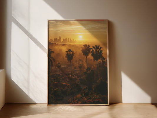 Los Angeles Poster - Nostalgia sunset