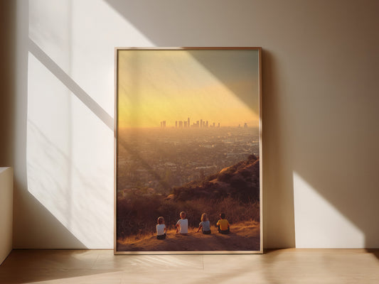 Los Angeles poster - Hollywood hills view